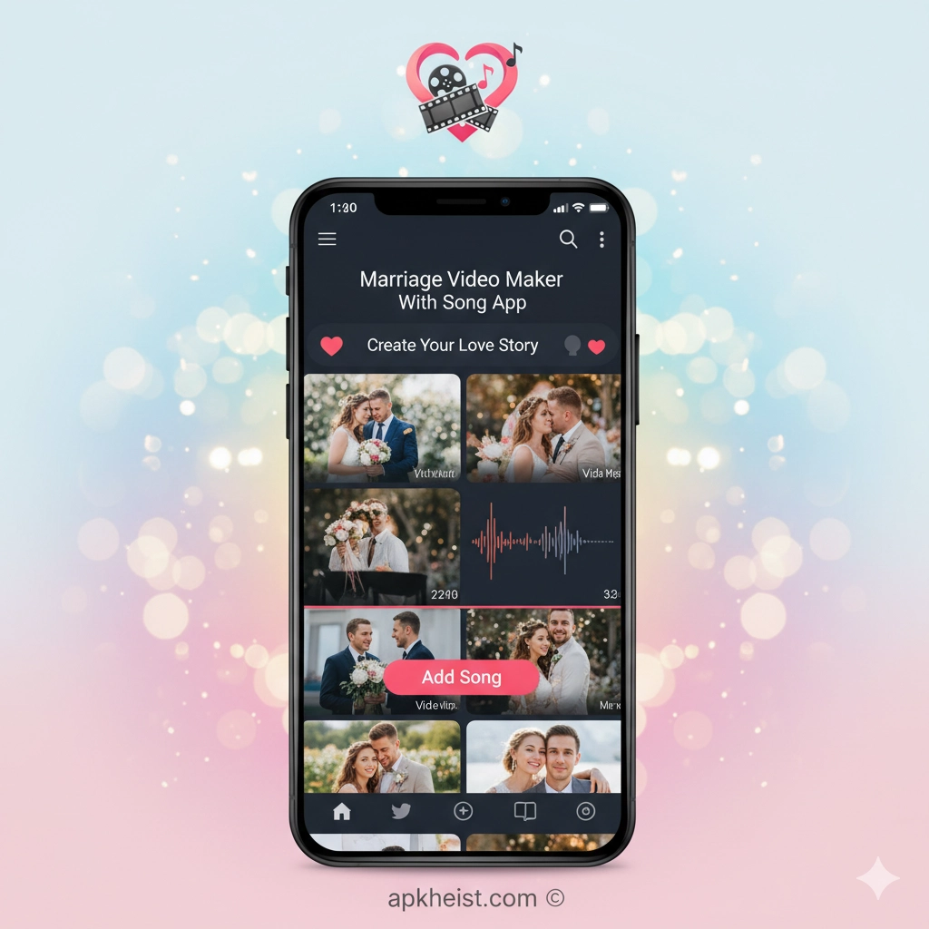 Marriage Video Maker With Song App: Create Timeless Wedding Memories with Music