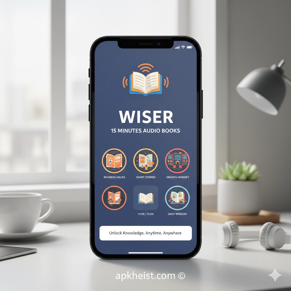 Wiser - 15 Minutes Audio Books App: Learn, Grow, and Reflect in Just a Quarter of an Hour