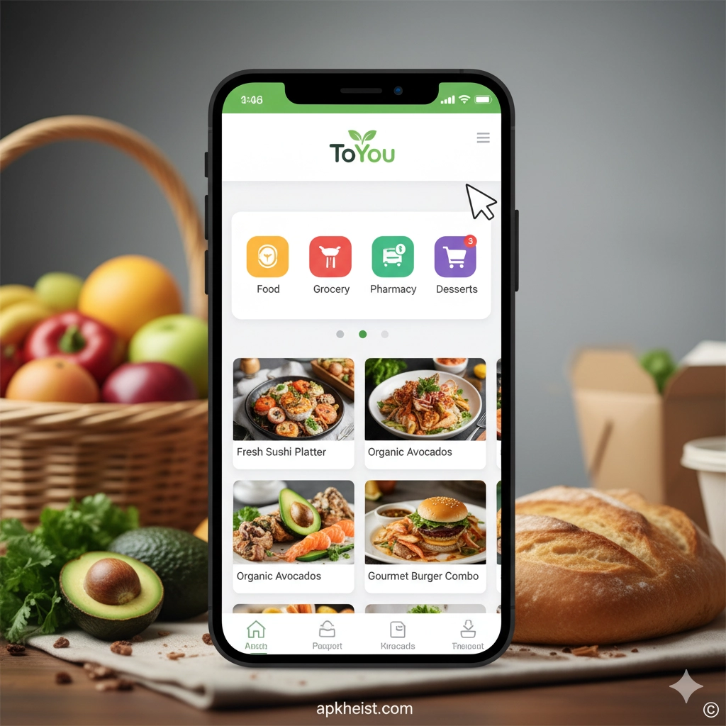ToYou. Food & Grocery Delivery App – The Smart All-in-One Platform for Fast Meals and Daily Esse